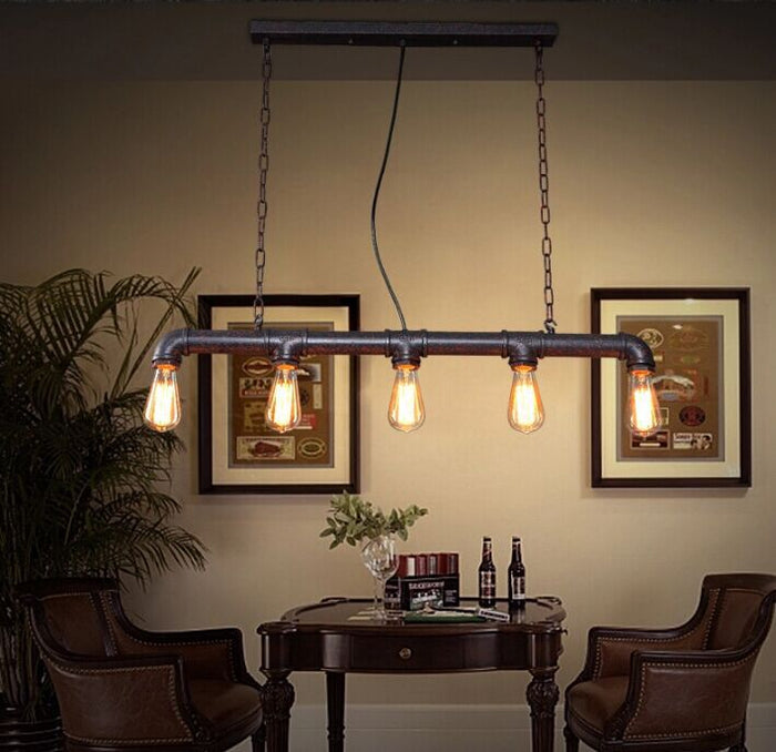 decoramo Vintage Industrial Pipe Pendant Chandelier