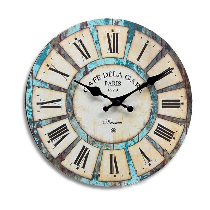 decoramo Vintage Round Wall Clock Retro Home Decoration
