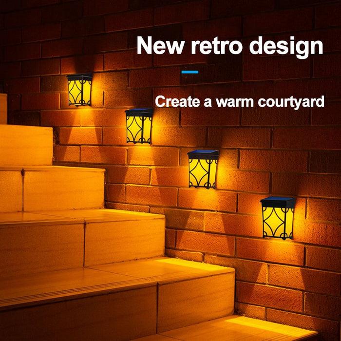 Decoramo Vintage Solar Powered LED Wall Light Waterproof