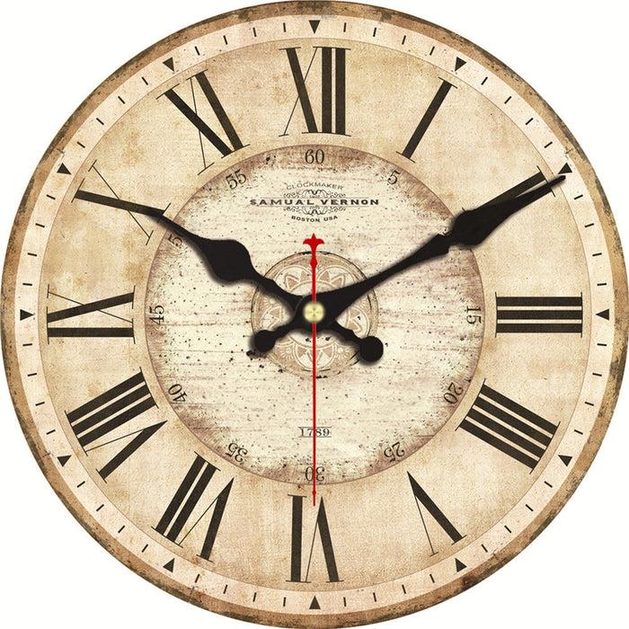 decoramo Vintage Wall Clock Roman Number Design Silent No Ticking Sound