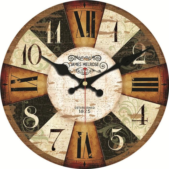 decoramo Vintage Wooden Wall Clock Brief Design Silent