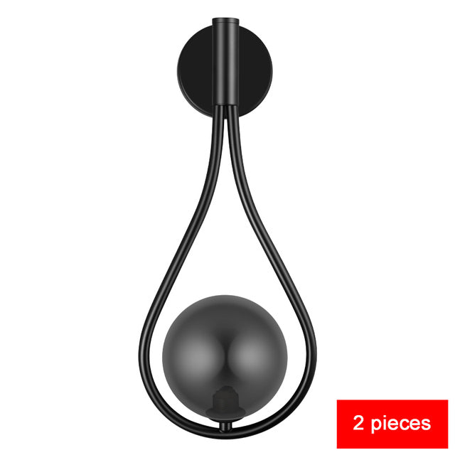 Decoramo Wall Lamp LED Light Metal Glass Fixture Lighting