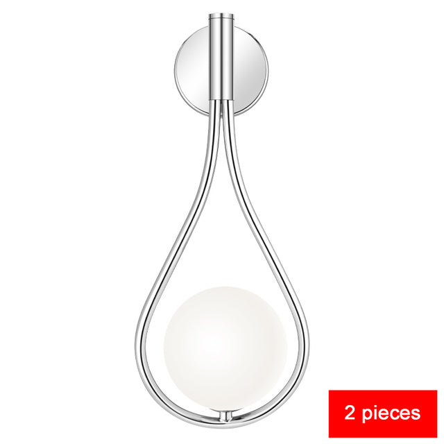 Decoramo Wall Lamp LED Light Metal Glass Fixture Lighting