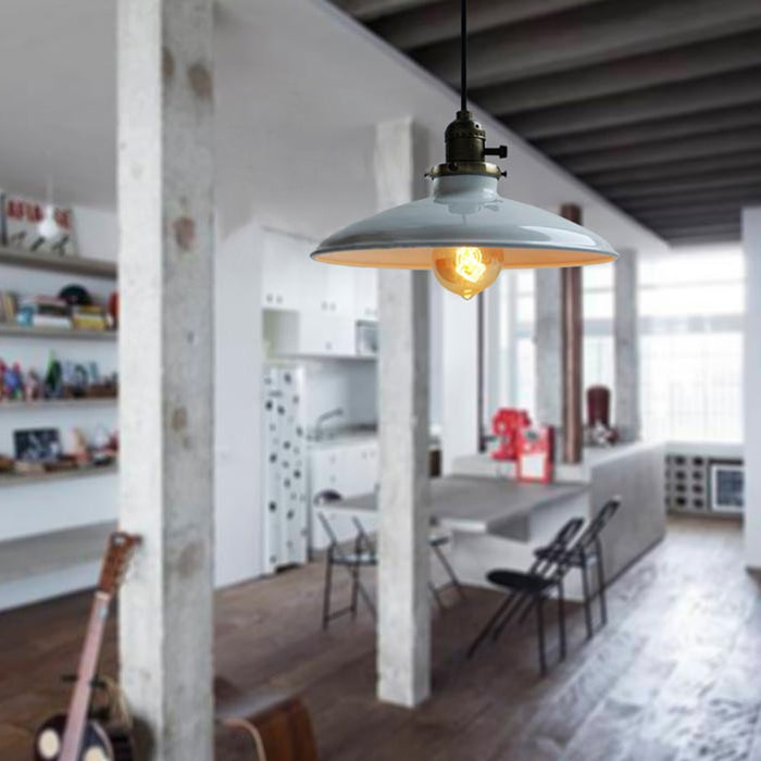 Decoramo Zelus - Vintage Retro Metal Shade Hanging Lamp