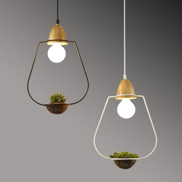 Decoramo Zox - Modern Nordic Iron Pendant Planter Lamp