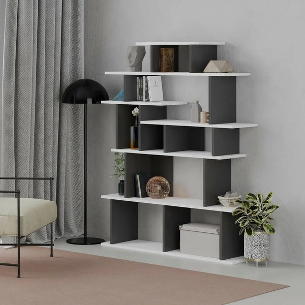 Decortie Apollon Modern Bookcase Display Unit Room Separator 149cm