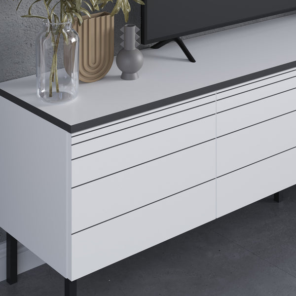 Decortie Arya Modern Tv Unit With Wall Storage Unit 180cm