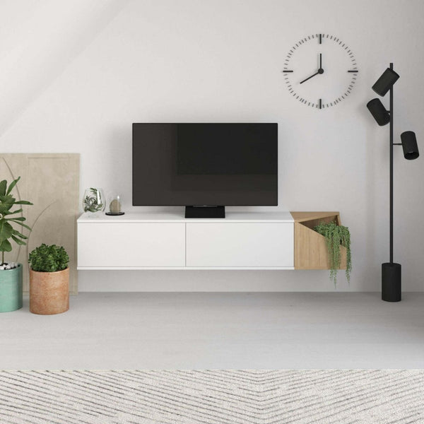 Decortie Aulos Modern Floating TV Stand Multimedia Centre With Storage