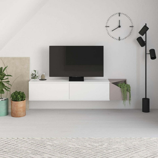decortie Aulos Modern Floating TV Stand Multimedia Centre With Storage