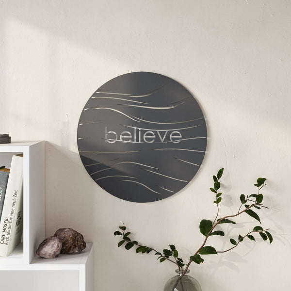 Decortie Believe Modern Metal Wall Art Home Decorative Ornament