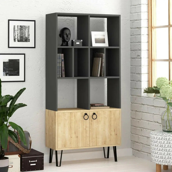 Decortie Bene Modern Bookcase Display Unit Tall 166cm