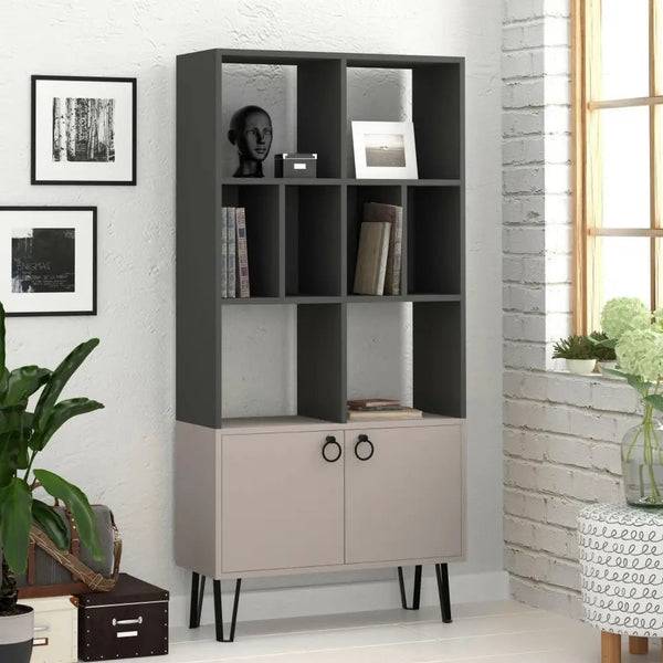 Decortie Bene Modern Bookcase Display Unit Tall 166cm