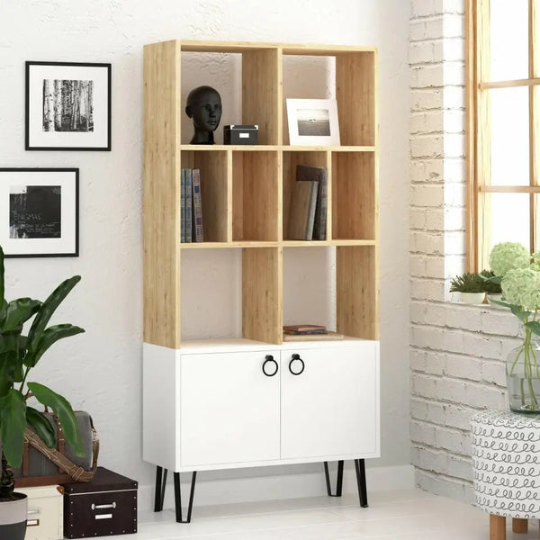 Decortie Bene Modern Bookcase Display Unit Tall 166cm