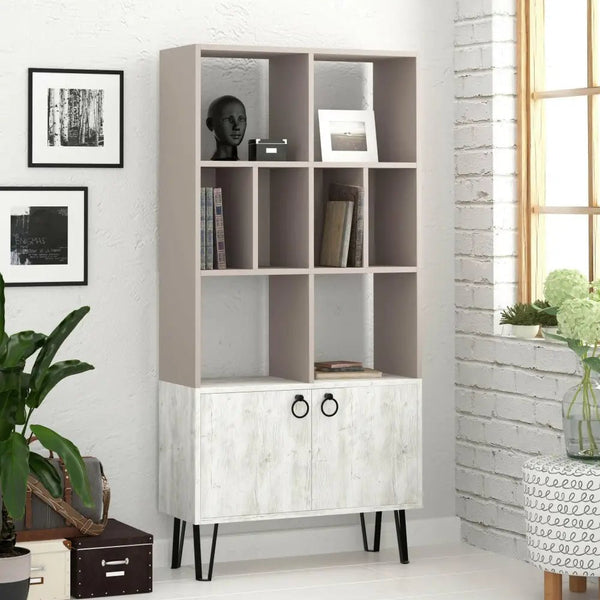 decortie Bene Modern Bookcase Display Unit Tall 166cm