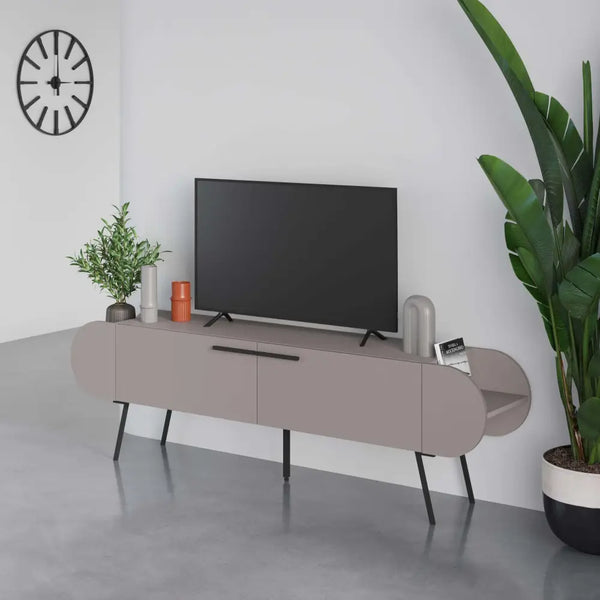 Decortie Capsule Modern TV Stand Multimedia Centre With Storage Cabinet 195cm