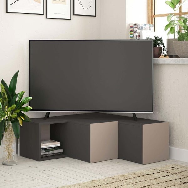Decortie Compact Modern TV Stand Multimedia Centre With Storage Cabinet 94.2cm
