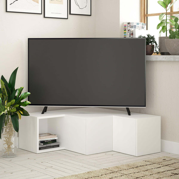 Decortie Compact Modern TV Stand Multimedia Centre With Storage Cabinet 94.2cm
