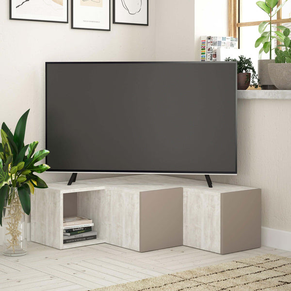 decortie Compact Modern TV Stand Multimedia Centre With Storage Cabinet 94.2cm