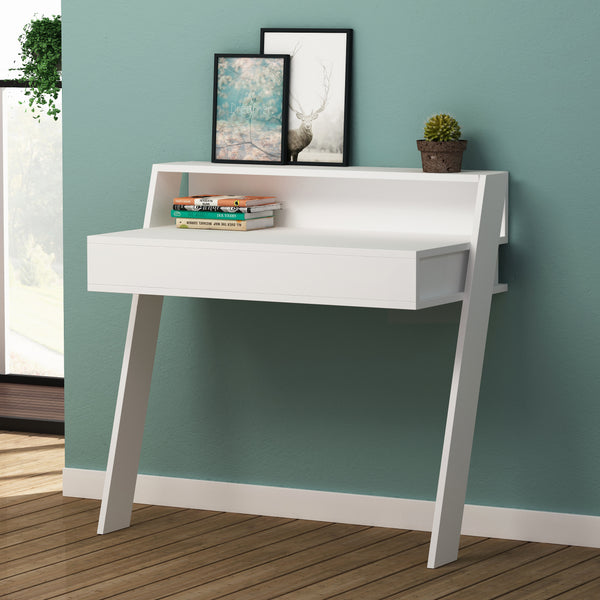 decortie Cowork Modern Desk Wall Mounted With Drawer Width 94cm