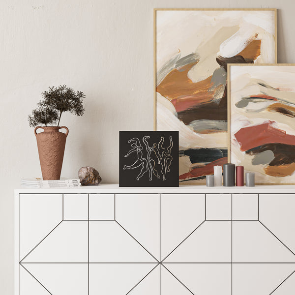 decortie Dancing Ladies Modern Decorative Object Minimalist Metal Versatile Ornament