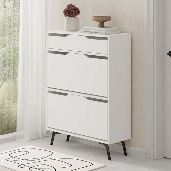 Decortie Asta Modern Shoe Cabinet With Drawers