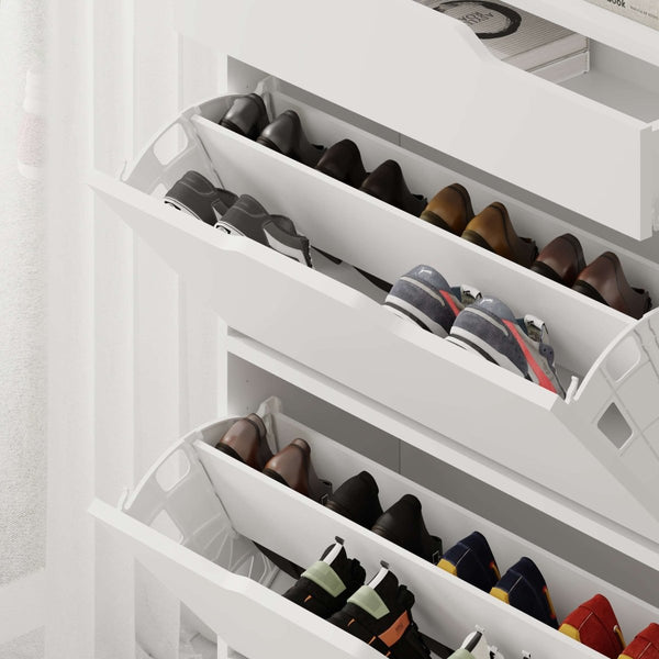 Decortie Asta Modern Shoe Cabinet With Drawers