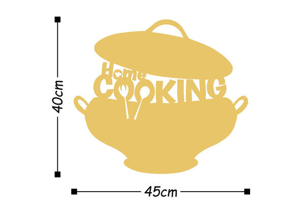 Decortie Cooking Metal Decor - Gold