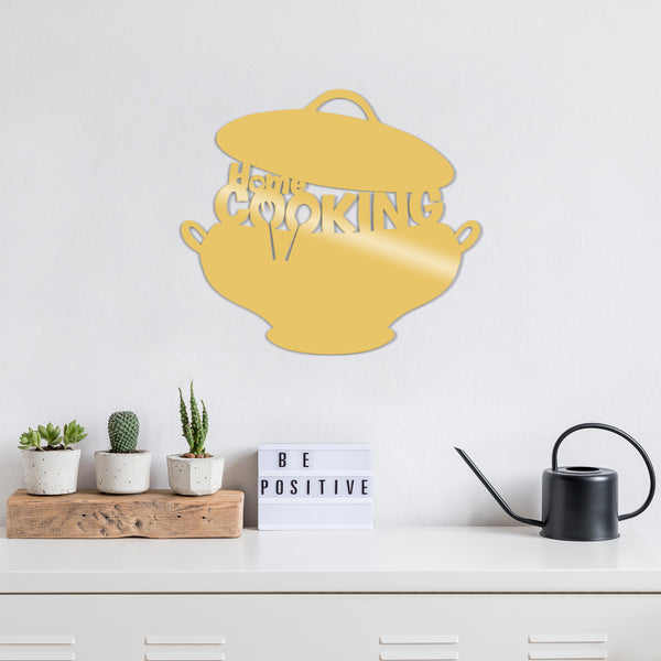 decortie Cooking Metal Decor - Gold