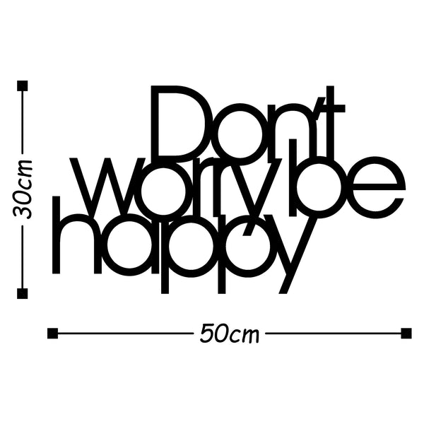 Decortie DONT WORRY BE HAPPY - BLACK