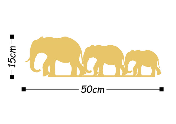 Decortie ELEPHANTS METAL DECOR - GOLD