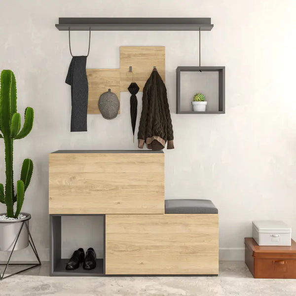 Decortie Holdon Shoe Cabinet Hanger With Shelves