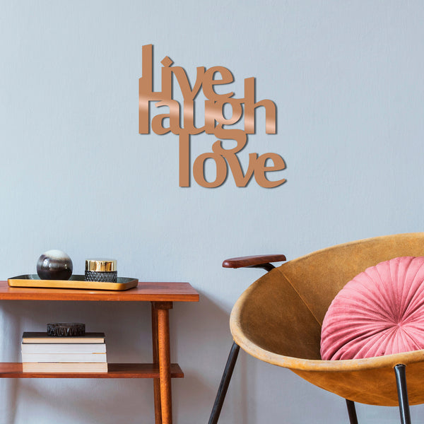 decortie LIVE LAUGH LOVE - COPPER