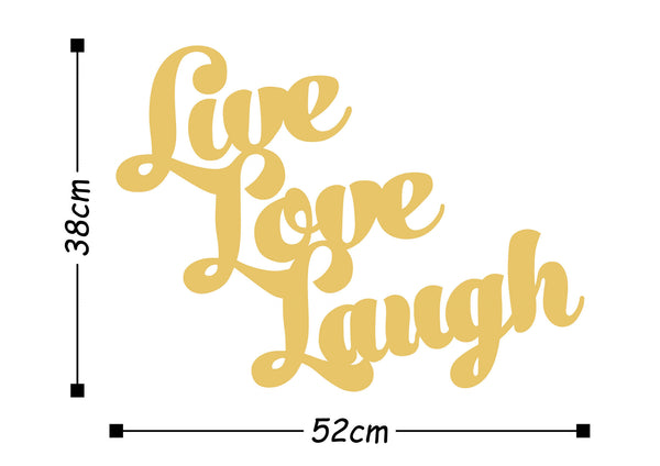 Decortie LIVE LOVE LAUGH METAL DECOR - GOLD