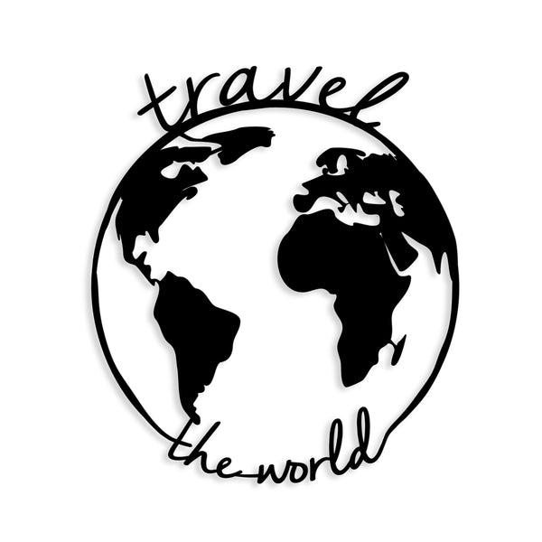 Decortie Metal Wall Art Travel The World