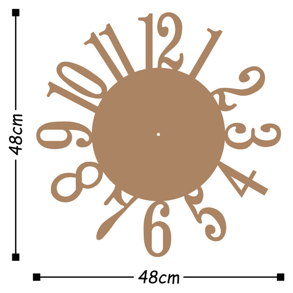 Decortie Metal Wall Clock 14 - Copper