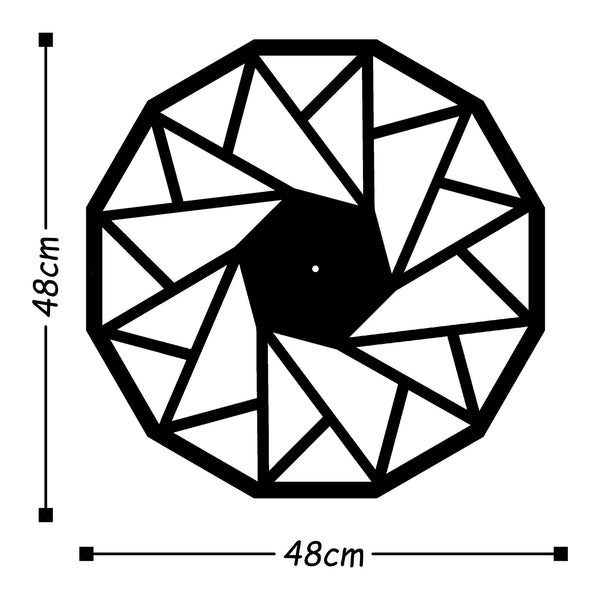 Decortie Metal Wall Clock 18 - Black