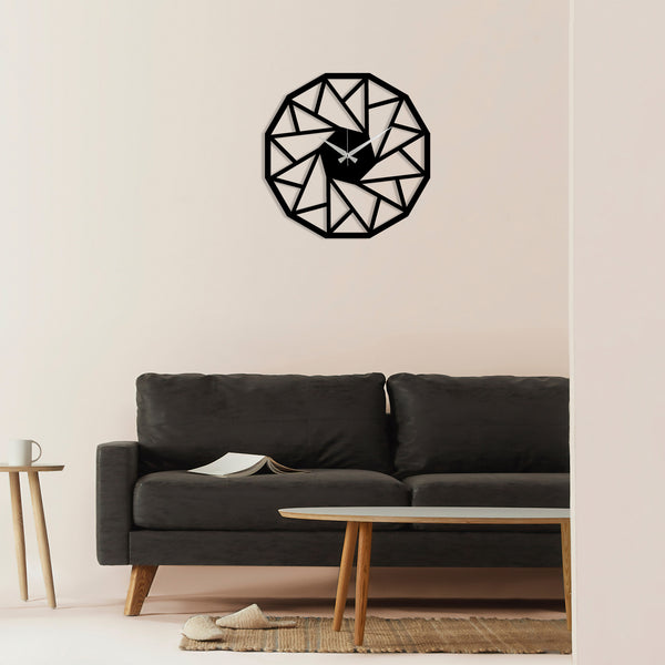 decortie Metal Wall Clock 18 - Black