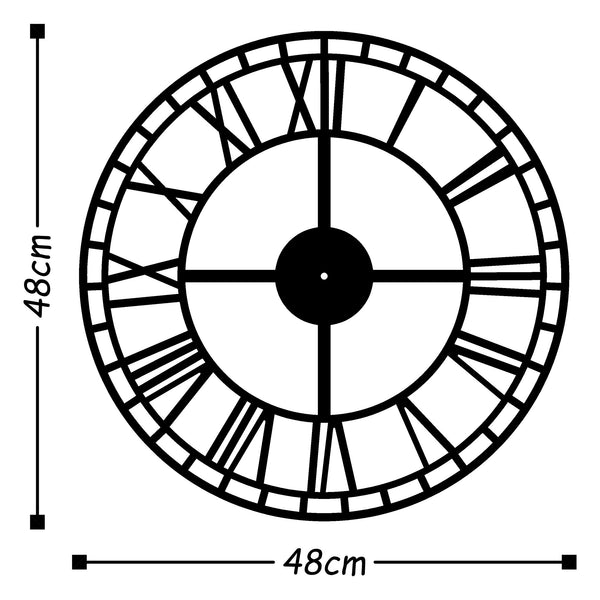 Decortie Metal Wall Clock 2 - Black