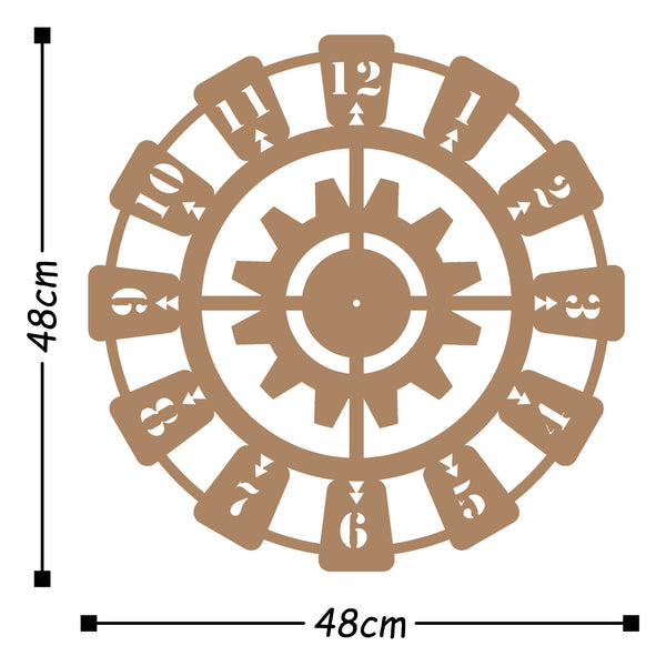 Decortie Metal Wall Clock 26 - Copper