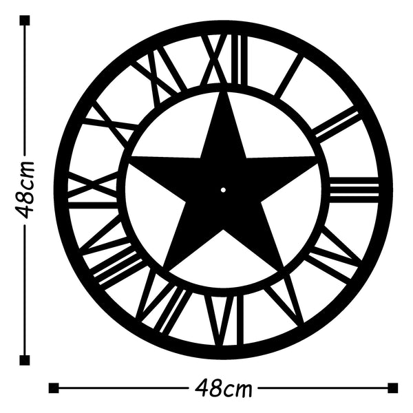 Decortie Metal Wall Clock 28 - Black