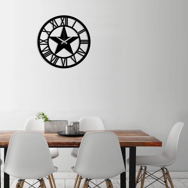 decortie Metal Wall Clock 28 - Black