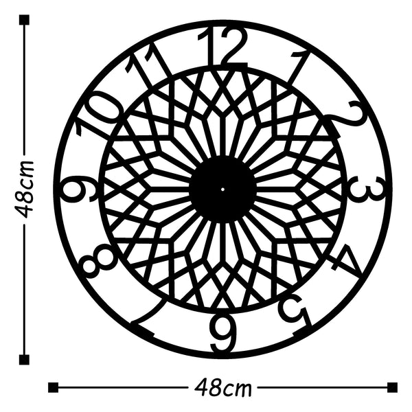 Decortie Metal Wall Clock 31 - Black