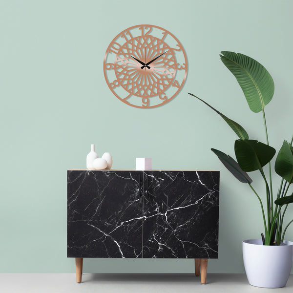 decortie Metal Wall Clock 31 - Copper
