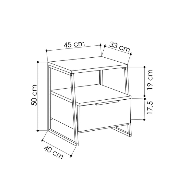 Decortie Pal Modern Nightstand Multipurpose