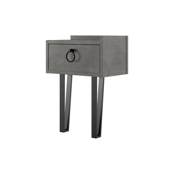 Decortie Sponge Modern Bedside Table With Drawer