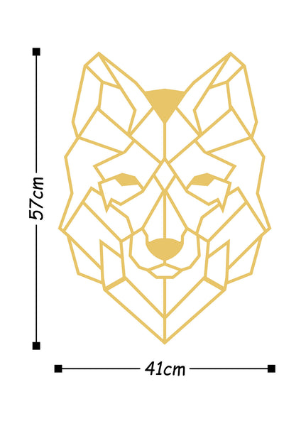 Decortie WOLF2 METAL DECOR - GOLD