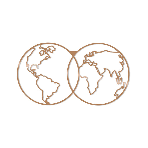 Decortie WORLD MAP - COPPER
