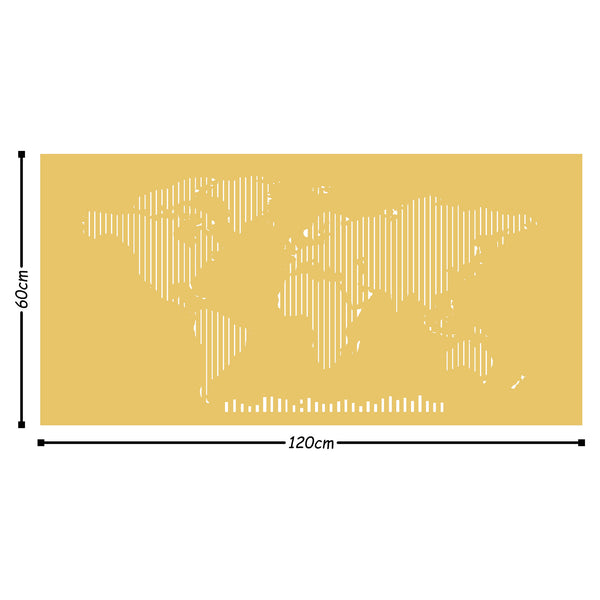 Decortie WORLD MAP METAL DECOR 8 - GOLD