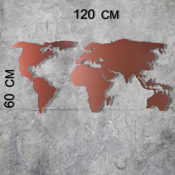 Decortie WORLD MAP SILHOUETTE - BRONZE
