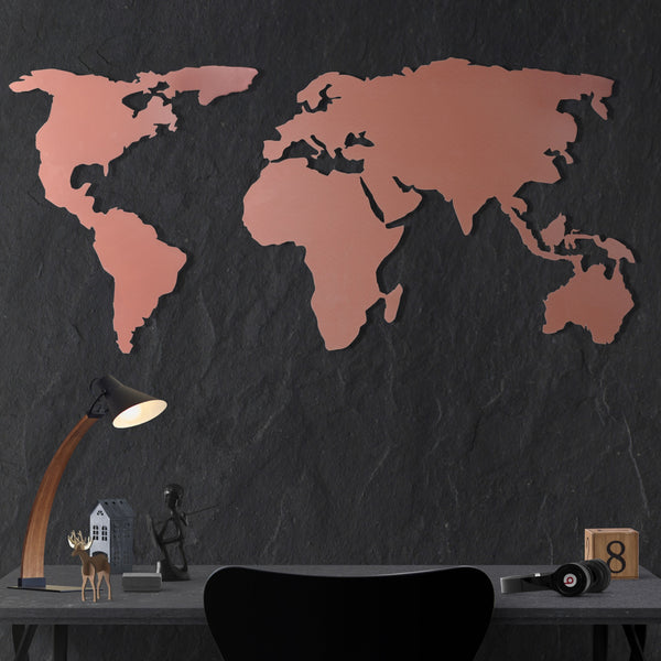 decortie WORLD MAP SILHOUETTE - BRONZE